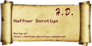 Haffner Dorottya névjegykártya